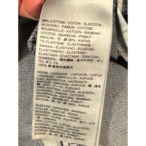 Levi's Jacket medium Blue Grey Hybrid Trucker Thumb Holes Casual - Picture 5 of 10